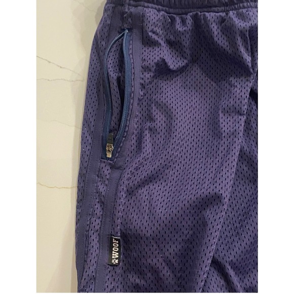 WOOF Mesh Athletic Shorts Deep Purple Drawstring Pockets Size S - Picture 2 of 4